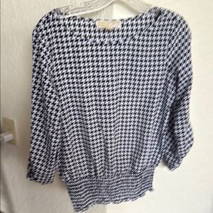 MICHAEL Michael Kors Blue and White Relaxed Blouse